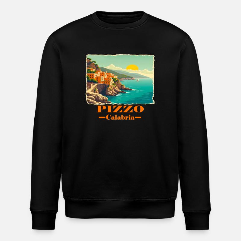 Pizzo Calabria orange - Stanley/Stella ROLLER Unisex Organic Sweatshirt - black