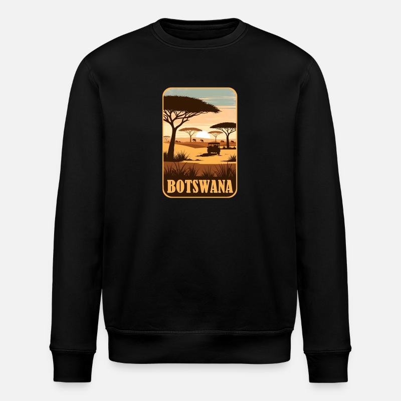 Botswana Afrika Safari - Stanley/Stella Unisex Bio-Sweatshirt ROLLER - Schwarz