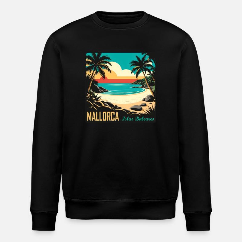 Mallorca Balearen - Stanley/Stella Unisex Bio-Sweatshirt ROLLER - Schwarz