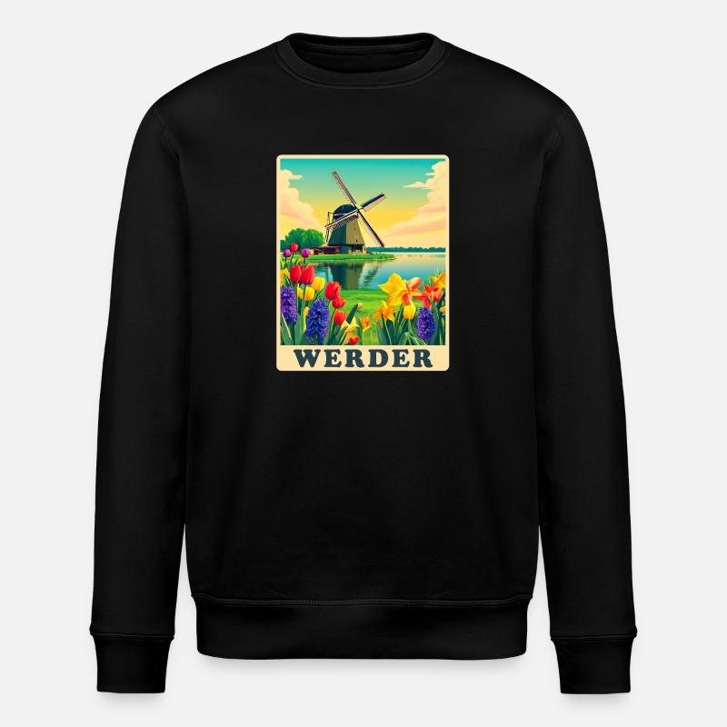 Werder Havel Windmühle - Stanley/Stella Unisex Bio-Sweatshirt ROLLER - Schwarz