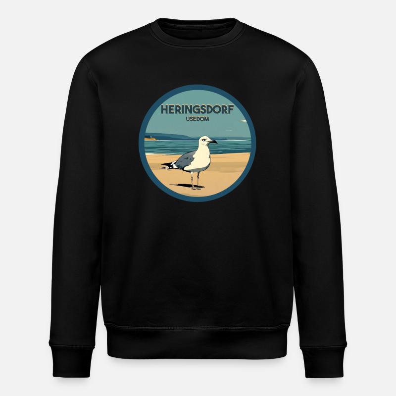 Heringsdorf - Stanley/Stella Unisex Bio-Sweatshirt ROLLER - Schwarz