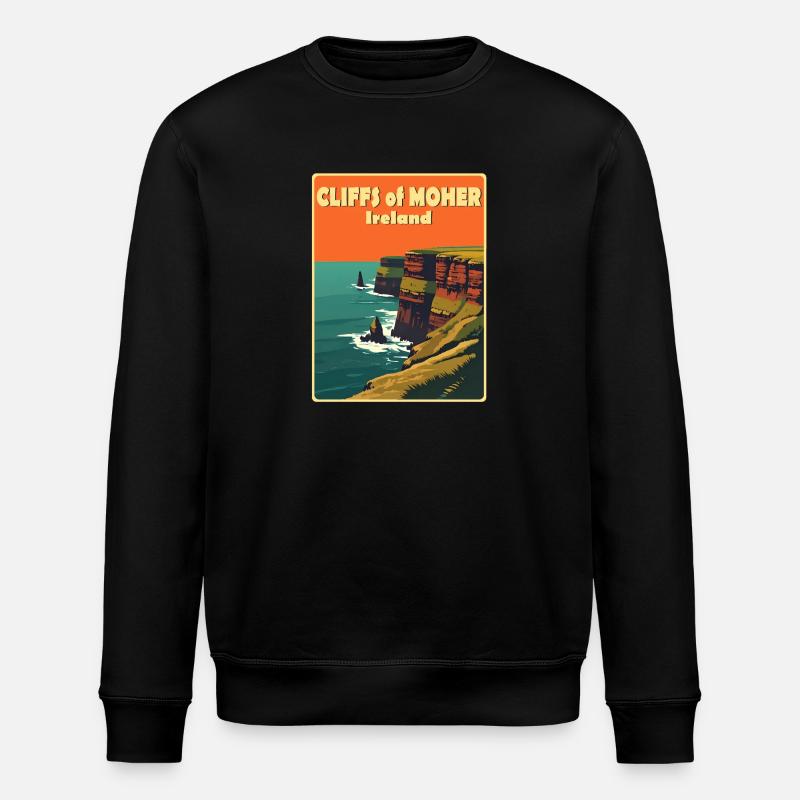 cliffs of moher Irland - Stanley/Stella Unisex Bio-Sweatshirt ROLLER - Schwarz