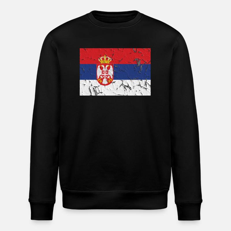 Serbien - Stanley/Stella Unisex Bio-Sweatshirt ROLLER - Schwarz