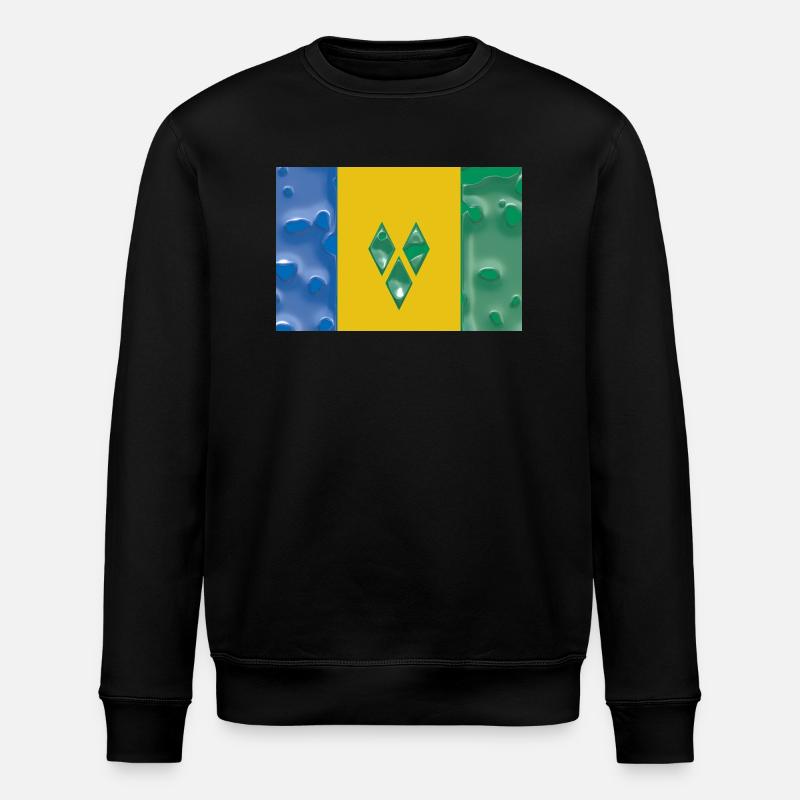 Drapeau Pays Saint-Vincent-et-les-Grenadines - Sweat bio ROLLER Stanley/Stella Unisexe - noir