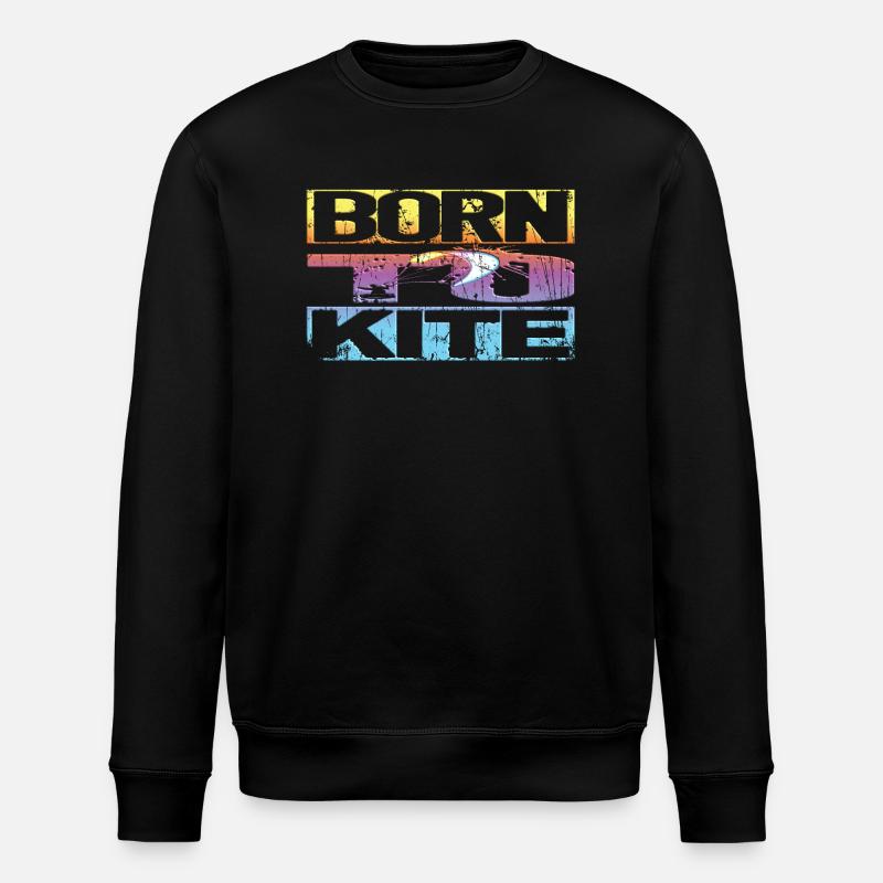 Kitesurf rétro - Sweat bio ROLLER Stanley/Stella Unisexe - noir