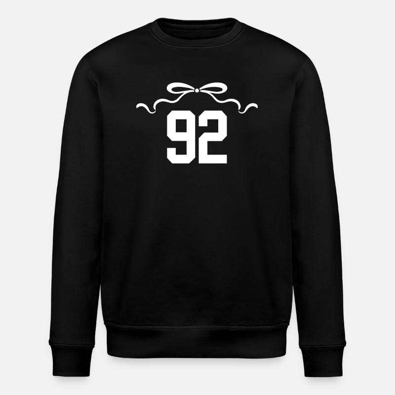 Numéro 92 noeud - 92e anniversaire - Sweat bio ROLLER Stanley/Stella Unisexe - noir