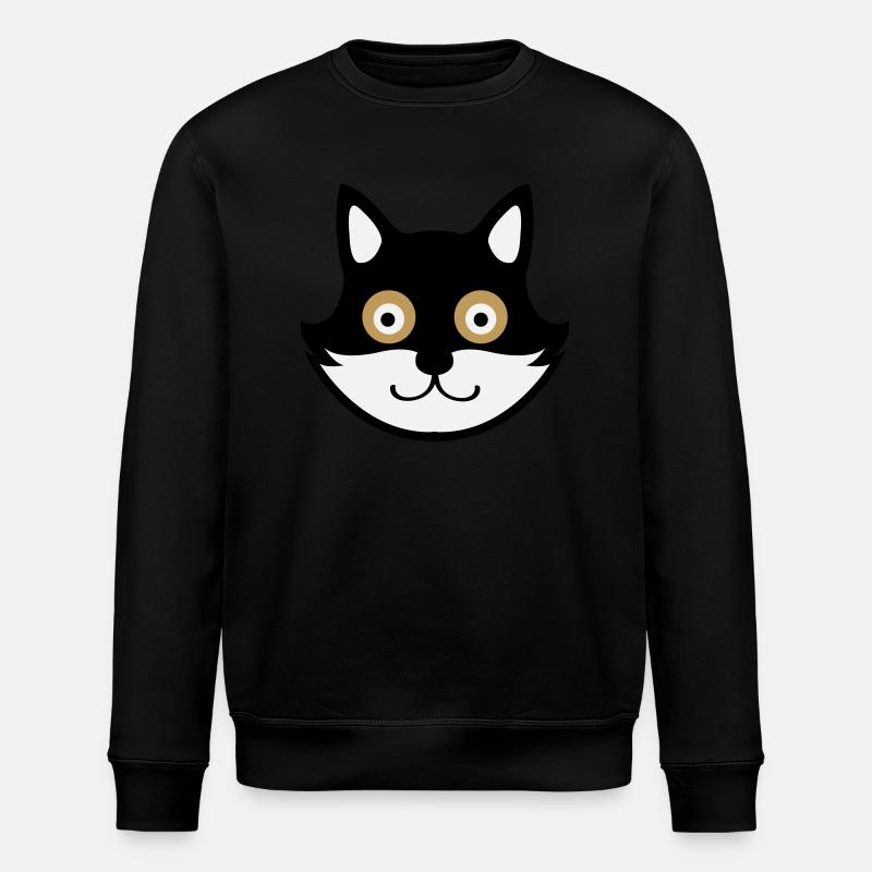 Cat - Stanley/Stella ROLLER Unisex Organic Sweatshirt - black