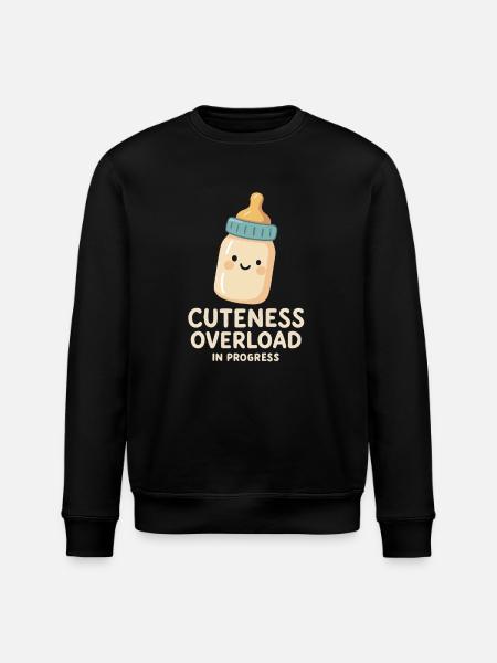 Cuteness Overload in Progress - Stanley/Stella ROLLER Unisex Organic Sweatshirt - black