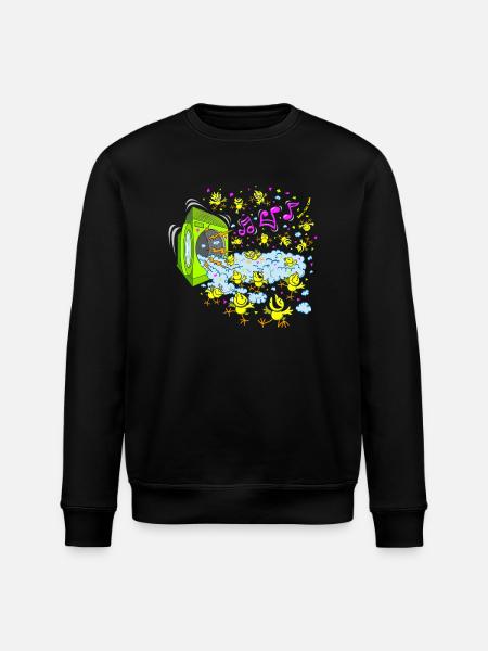 Chicks Foam Party - Stanley/Stella ROLLER Unisex Organic Sweatshirt - black