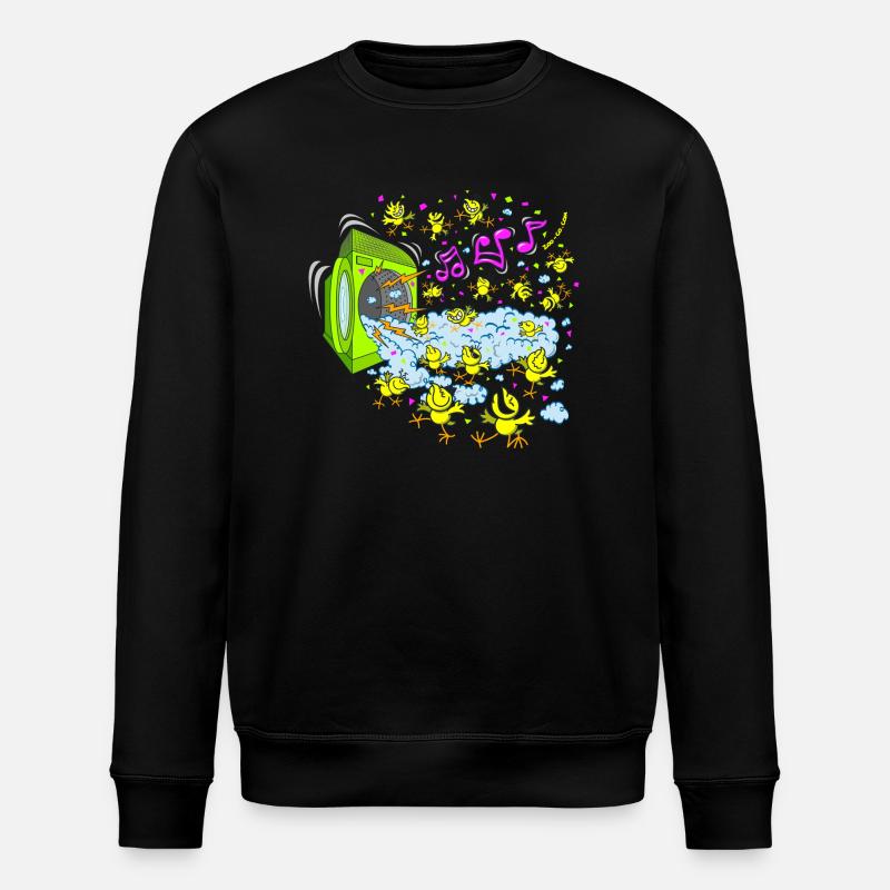 Poussins Mousse Party - Sweat bio ROLLER Stanley/Stella Unisexe - noir