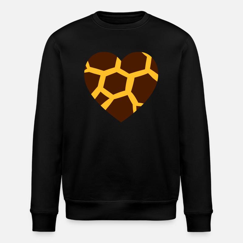 herz_giraffe - Stanley/Stella Unisex Bio-Sweatshirt ROLLER - Schwarz