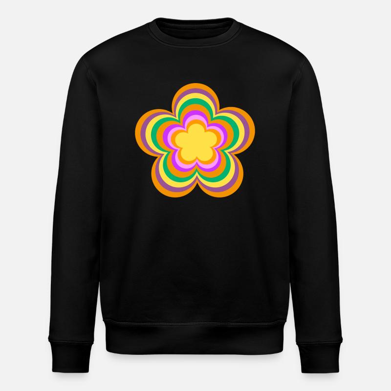 Flower Power Design - Stanley/Stella Unisex Bio-Sweatshirt ROLLER - Schwarz