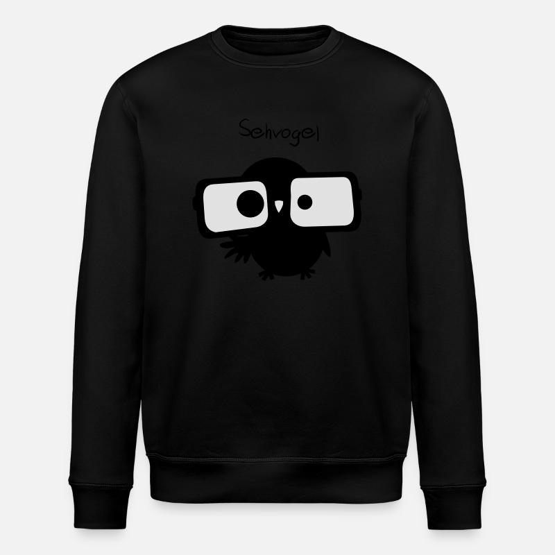 EULE // Sehvogel - Stanley/Stella Unisex Bio-Sweatshirt ROLLER - Schwarz