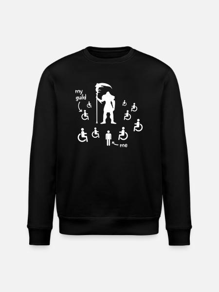 Fantastisk WoW Shirt: mig vs min guild i raid - Ekologisk sweatshirt ROLLER unisex från Stanley/Stella - svart
