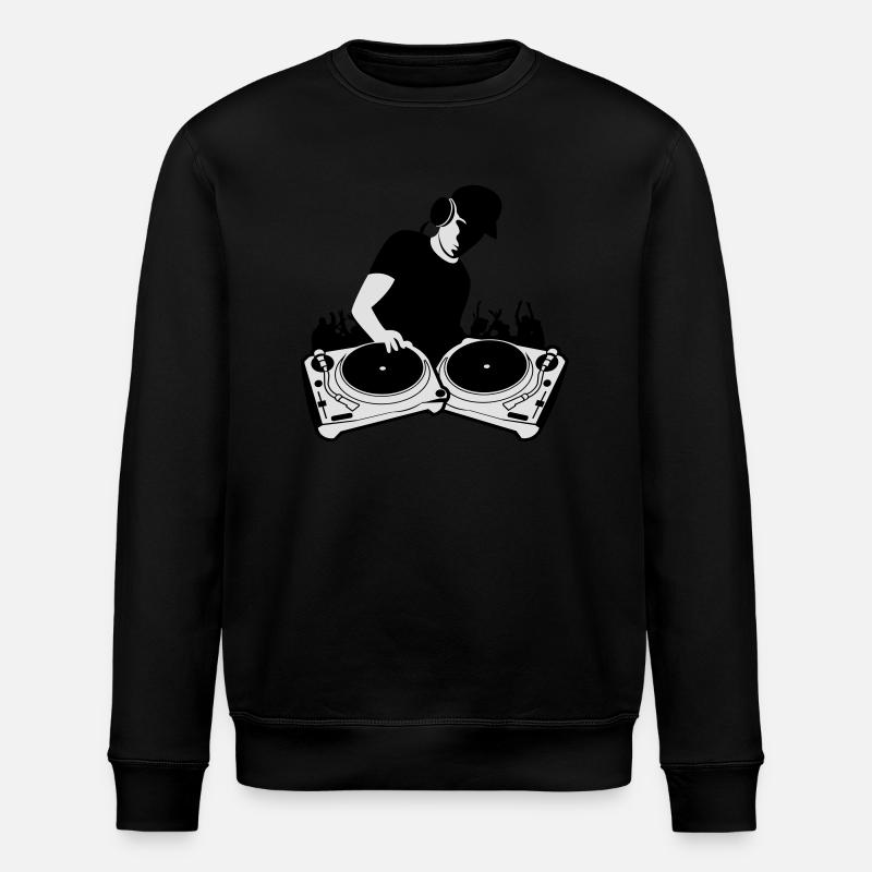 DJ turntables - Stanley/Stella ROLLER Unisex Organic Sweatshirt - black