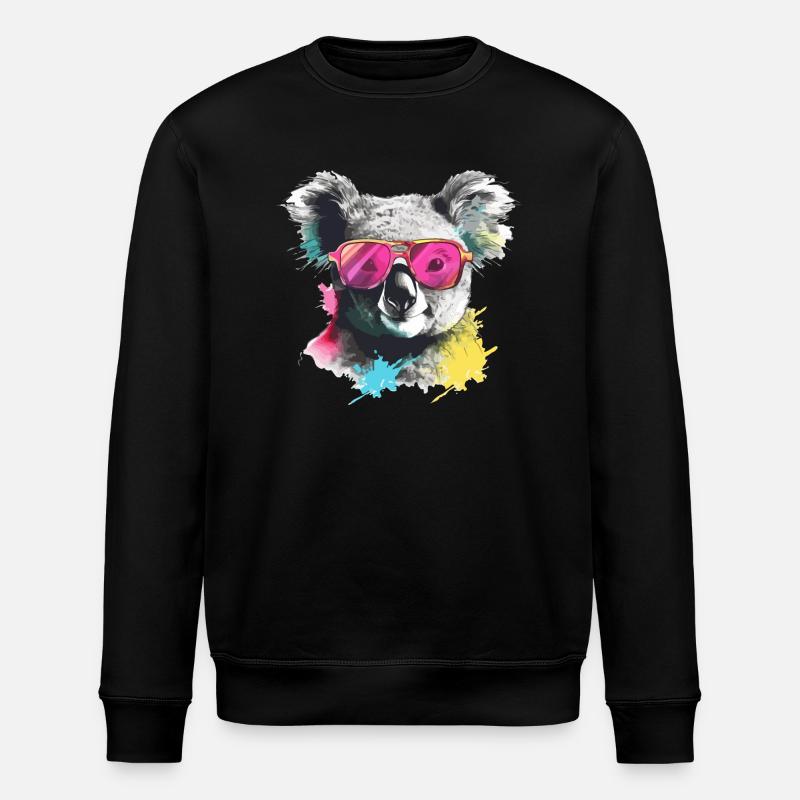 Foo the koala - Stanley/Stella ROLLER Unisex Organic Sweatshirt - black