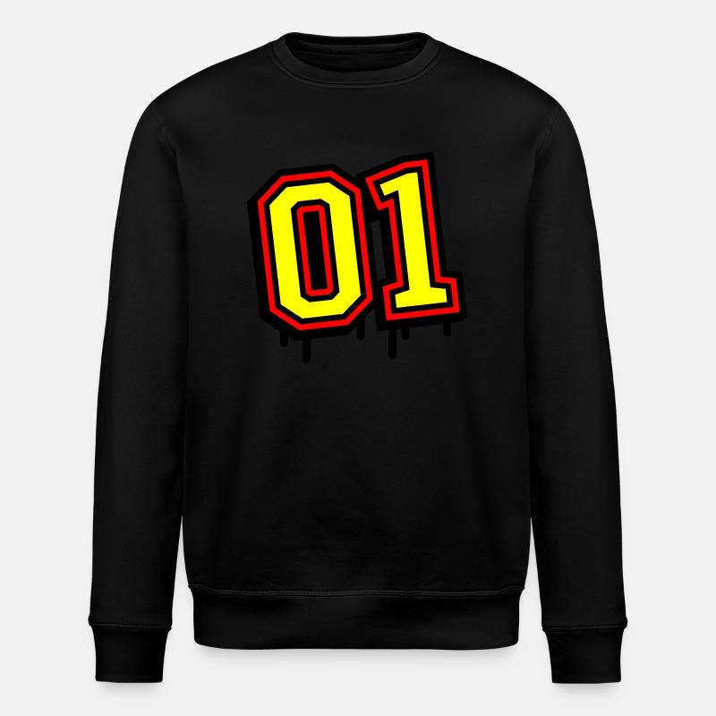 01 eins nummer - Stanley/Stella Unisex Bio-Sweatshirt ROLLER - Schwarz
