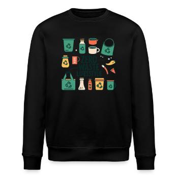 Cadeaux Parcours Zéro Déchet pour les éco-guerriers - Sweat bio ROLLER Stanley/Stella Unisexe - noir - Devant - Nik (191cm)