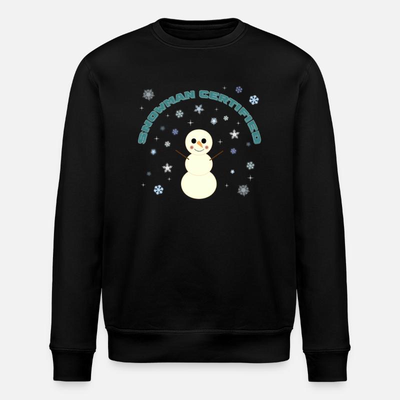 Snowman Certified - Stanley/Stella Unisex Bio-Sweatshirt ROLLER - Schwarz