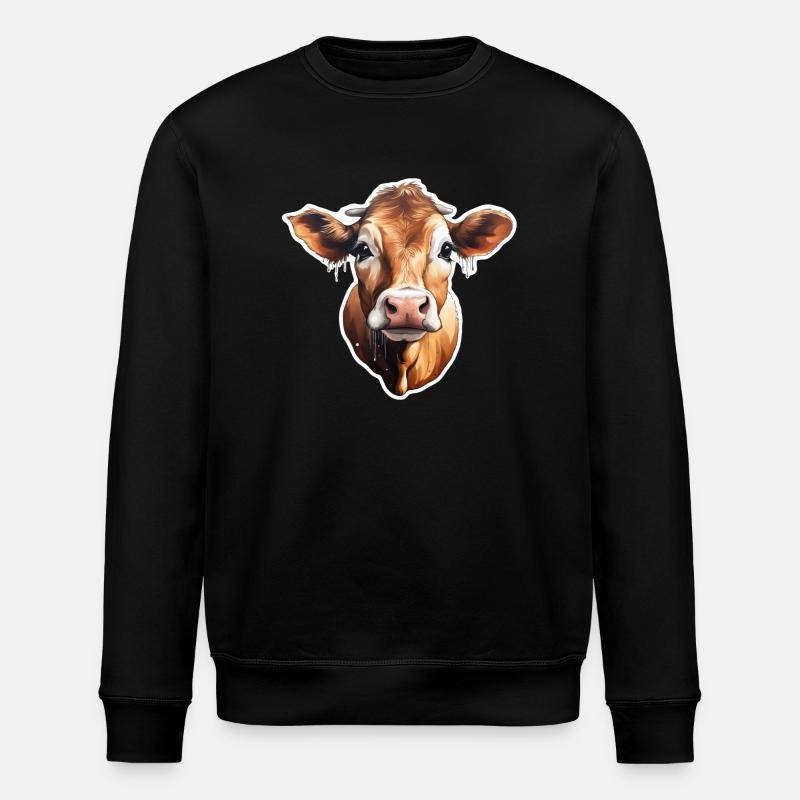 Kuhkopf-Charme: Ländlicher Chic - Stanley/Stella Unisex Bio-Sweatshirt ROLLER - Schwarz