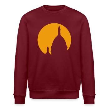 Sacré-Coeur Montmartre Paris gelbe Silhouette - Stanley/Stella Unisex Bio-Sweatshirt ROLLER - Burgunderrot - Vorne - Nik (191cm)