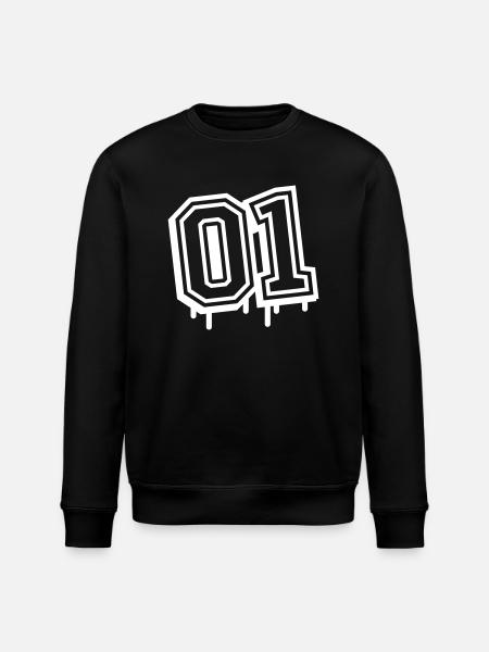 01 eins nummer - Stanley/Stella Unisex Bio-Sweatshirt ROLLER - Schwarz