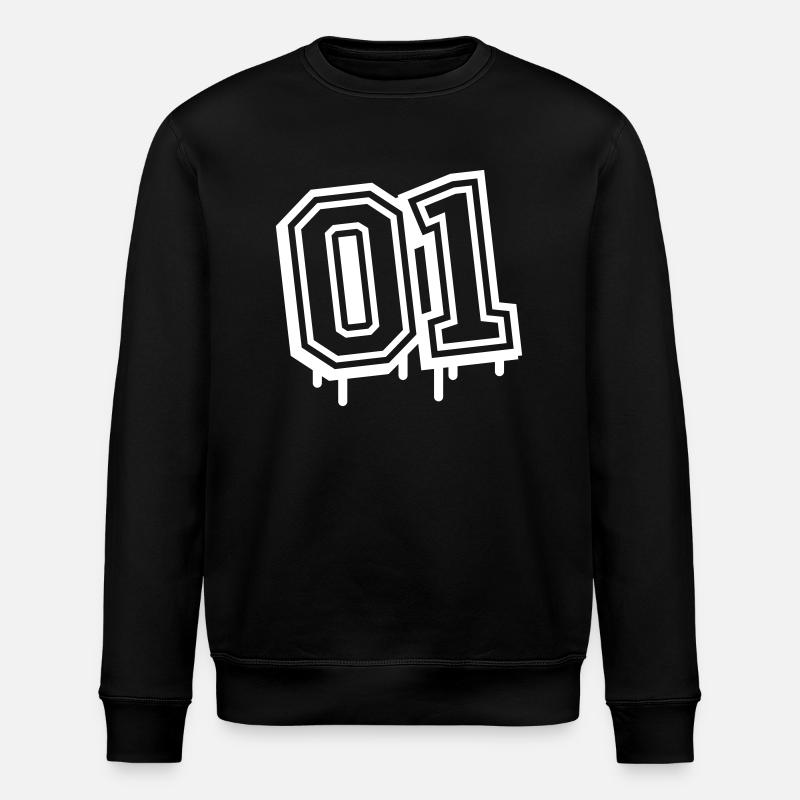 01 One Number - Stanley/Stella ROLLER Unisex Organic Sweatshirt - black