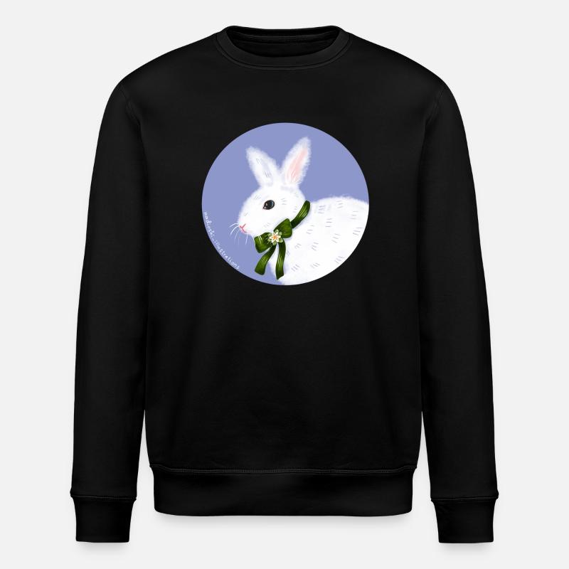 Lapin blanc - Sweat bio ROLLER Stanley/Stella Unisexe - noir