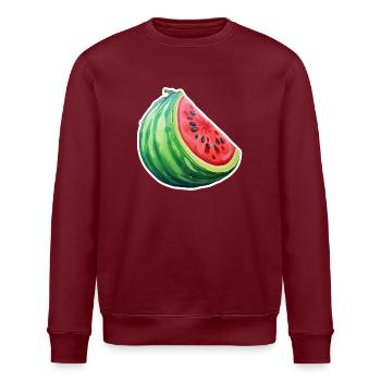 Quartier de la pastèque - Sweat bio ROLLER Stanley/Stella Unisexe - bordeaux - Devant - Nik (191cm)