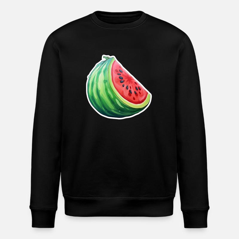Wassermelone Viertel - Stanley/Stella Unisex Bio-Sweatshirt ROLLER - Schwarz
