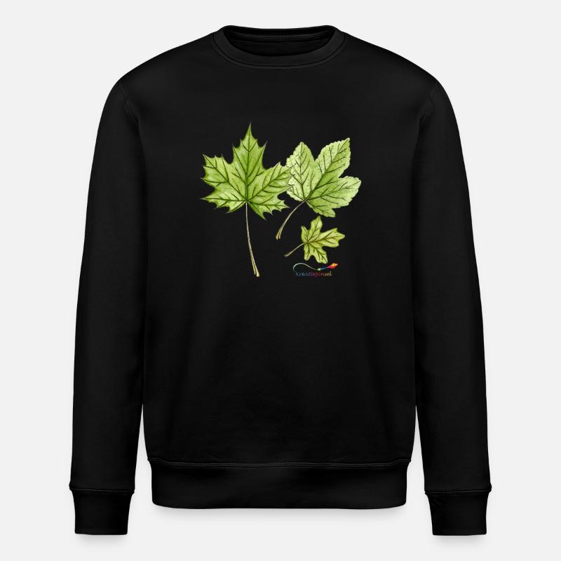 Feuilles d’érable - Sweat bio ROLLER Stanley/Stella Unisexe - noir