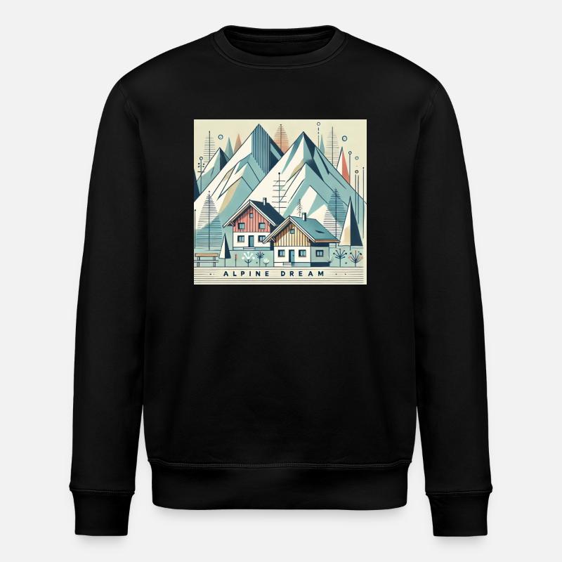Alpine dream - Stanley/Stella ROLLER Unisex Organic Sweatshirt - black