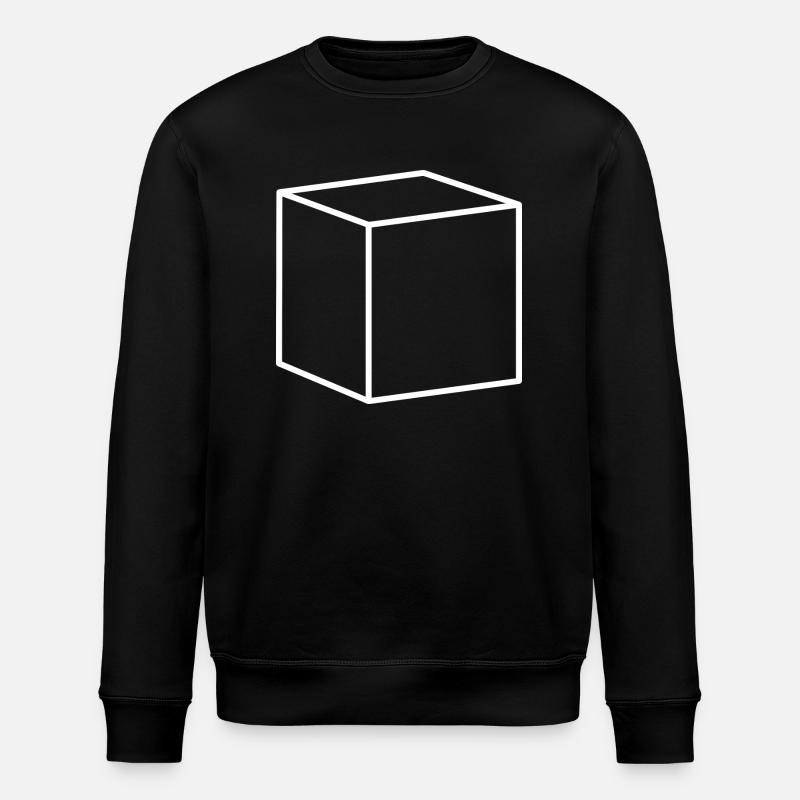 White cube - Stanley/Stella ROLLER Unisex Organic Sweatshirt - black