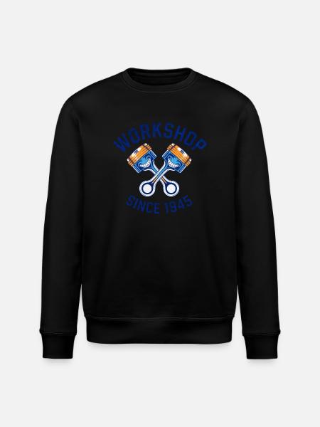 Mechanic Shop - Car - Stanley/Stella ROLLER Unisex Organic Sweatshirt - black