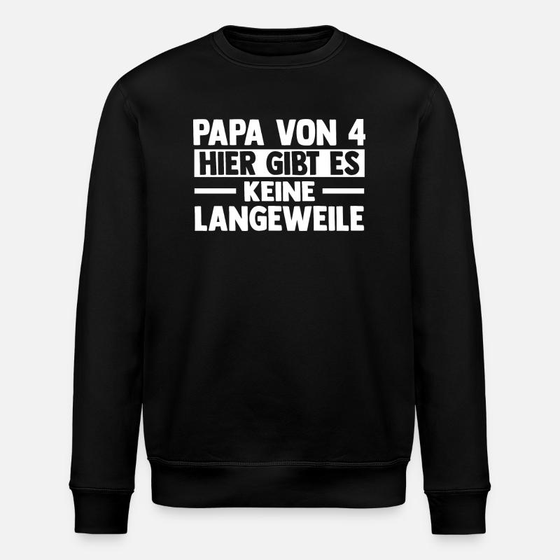 Père de 4 enfants - Sweat bio ROLLER Stanley/Stella Unisexe - noir