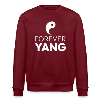 Forever Yang - Stanley/Stella Unisex Bio-Sweatshirt ROLLER - Burgunderrot - Vorne - Nik (191cm)