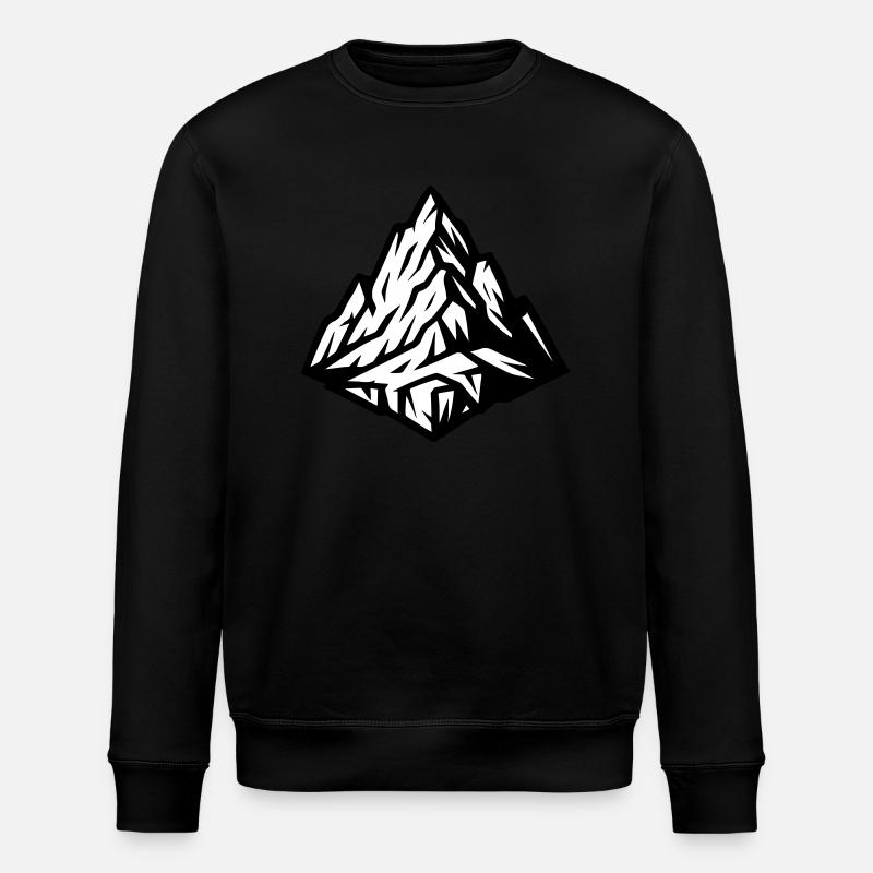 Berg Gipfel Symbol - Stanley/Stella Unisex Bio-Sweatshirt ROLLER - Schwarz