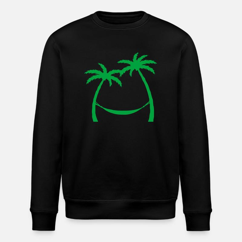 Palm trees summer - Stanley/Stella ROLLER Unisex Organic Sweatshirt - black