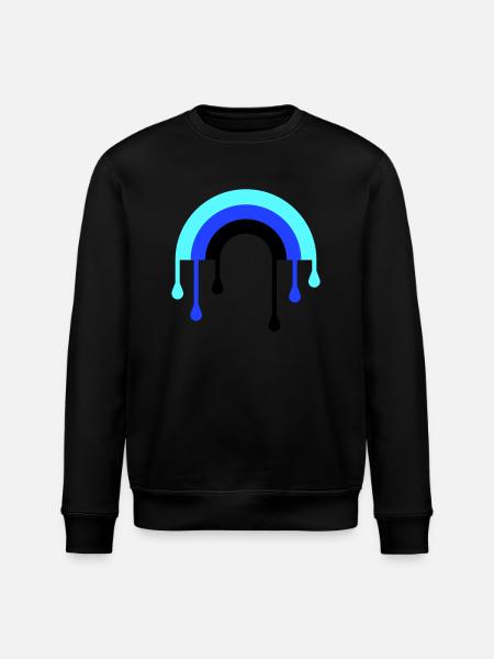regenbogen_3f - Stanley/Stella ROLLER Unisex Organic Sweatshirt - black