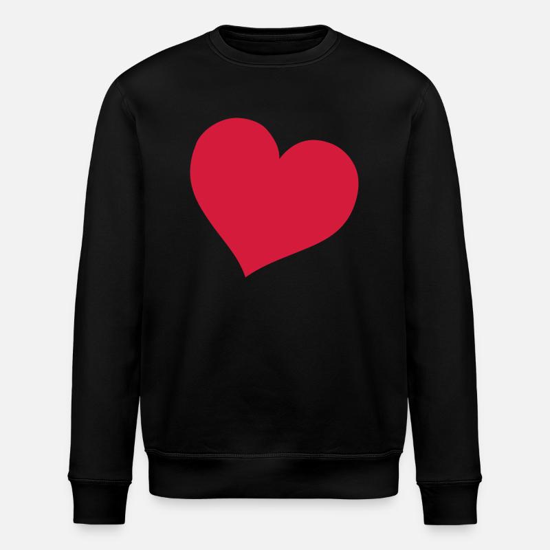herz - Stanley/Stella Unisex Bio-Sweatshirt ROLLER - Schwarz