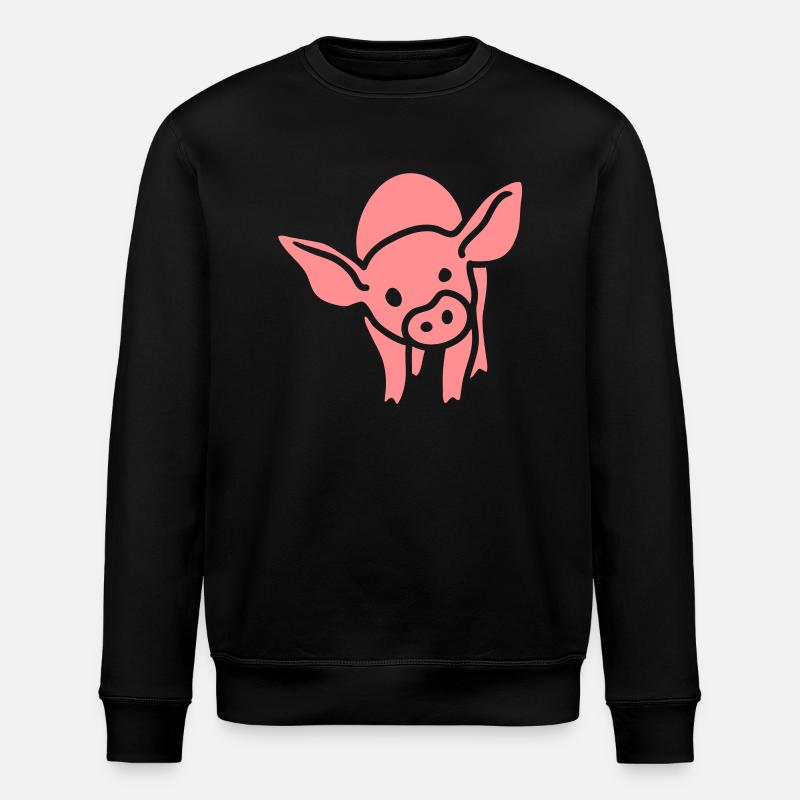 Piglet - Stanley/Stella ROLLER Unisex Organic Sweatshirt - black
