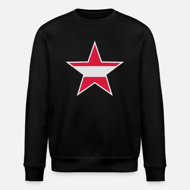 Austria Star Design - Stanley/Stella ROLLER Unisex Organic Sweatshirt - black