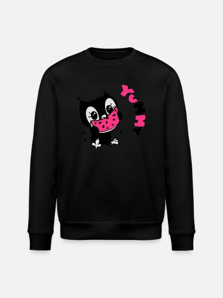 Eule yumyum - Stanley/Stella Unisex Bio-Sweatshirt ROLLER - Schwarz