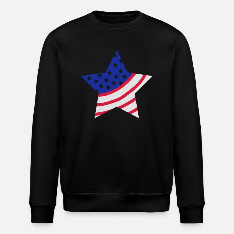 usa_stern - Stanley/Stella Unisex Bio-Sweatshirt ROLLER - Schwarz