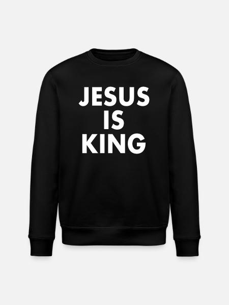 Jesus is king - Stanley/Stella ROLLER Unisex Organic Sweatshirt - black