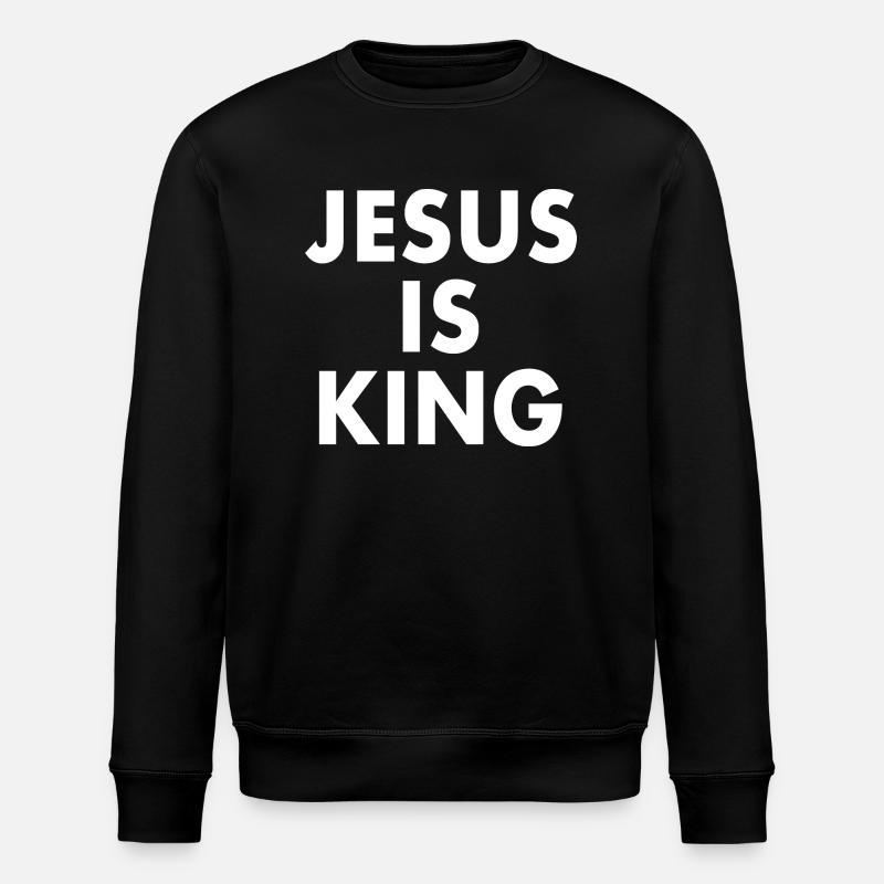 Jesus is king - Stanley/Stella Unisex Bio-Sweatshirt ROLLER - Schwarz