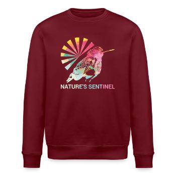 Gardiens de la nature #Kolibri - Sweat bio ROLLER Stanley/Stella Unisexe - bordeaux - Devant - Nik (191cm)