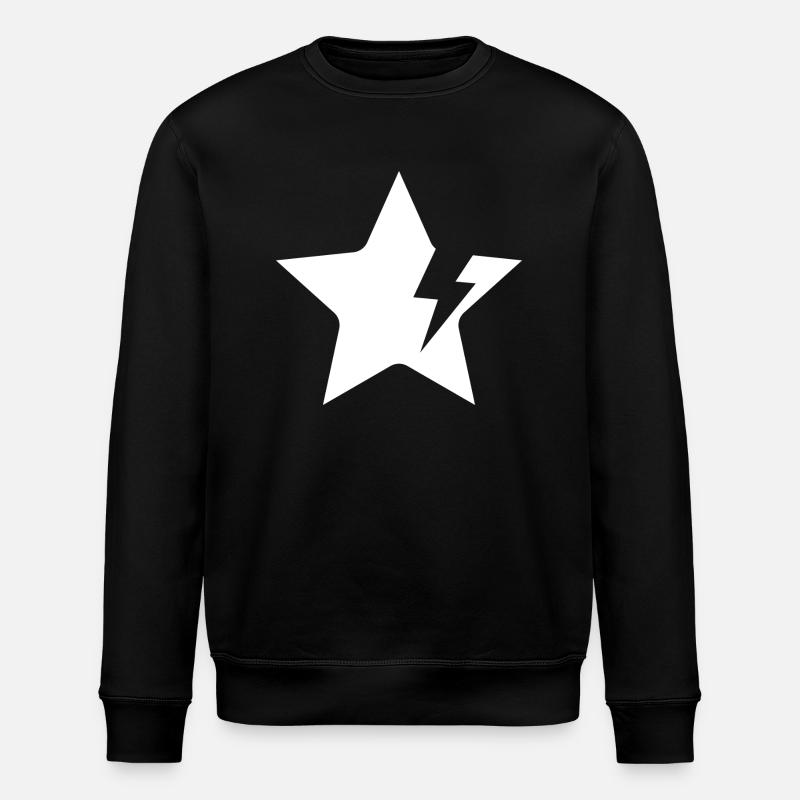 Blitzstern - Stanley/Stella Unisex Bio-Sweatshirt ROLLER - Schwarz
