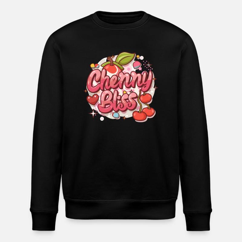 CHERRY BLISS - Stanley/Stella ROLLER Unisex Organic Sweatshirt - black
