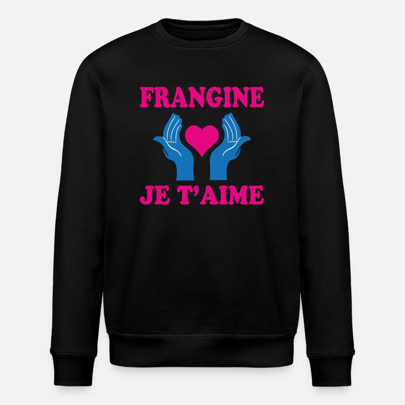 FRANGINE JE T AIME - Sweat bio ROLLER Stanley/Stella Unisexe - noir